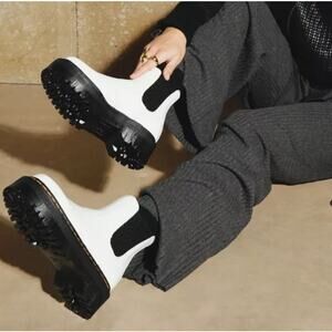 Dr. Martens white 2976 Smooth Leather Platform Chelsea Boots